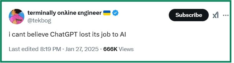 Після шаленого увірвання DeepSeek до Apple Store ChatGPT втратив статус №1. Акції Nvidia просіли на…