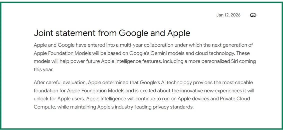Google і Apple зробили спільну заяву, що на декілька наступних років базові моделі Apple будуть…