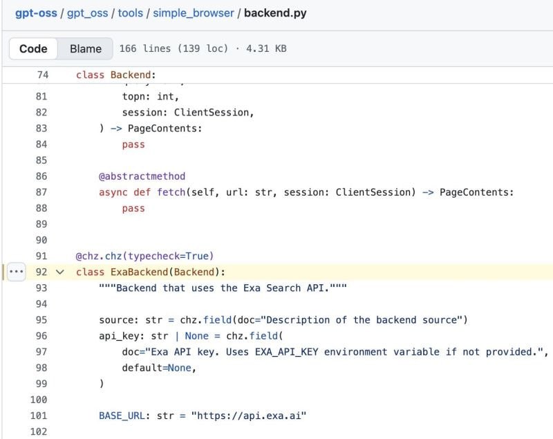 Виявляється, що насправді пошук ChatGPT виконується через API Exa AI — це знайшов Benjamin…