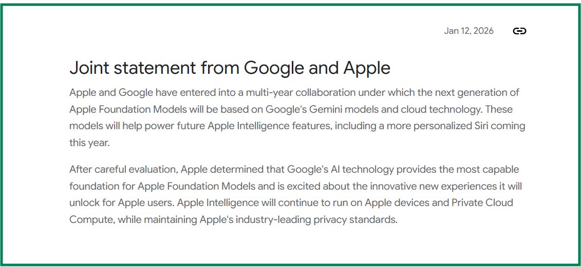 Google і Apple зробили спільну заяву, що на декілька наступних років базові моделі Apple будуть…